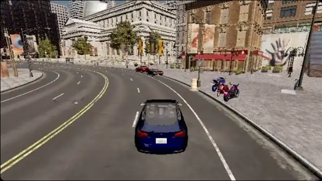 The drive floor holding a vehicle clear of obstacles in the CARLA simulator
