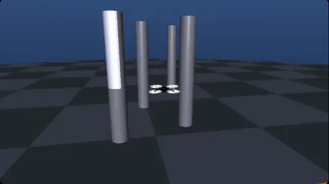 The drone relearning the course from a wiped memory, flying between pillars and under beams