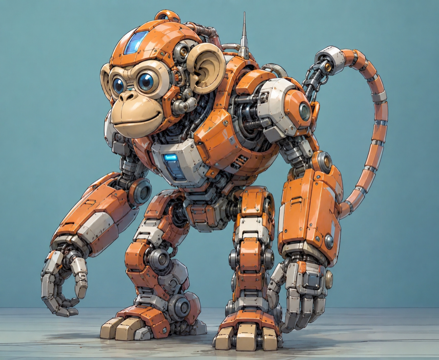 Perslis — the robot-monkey mascot